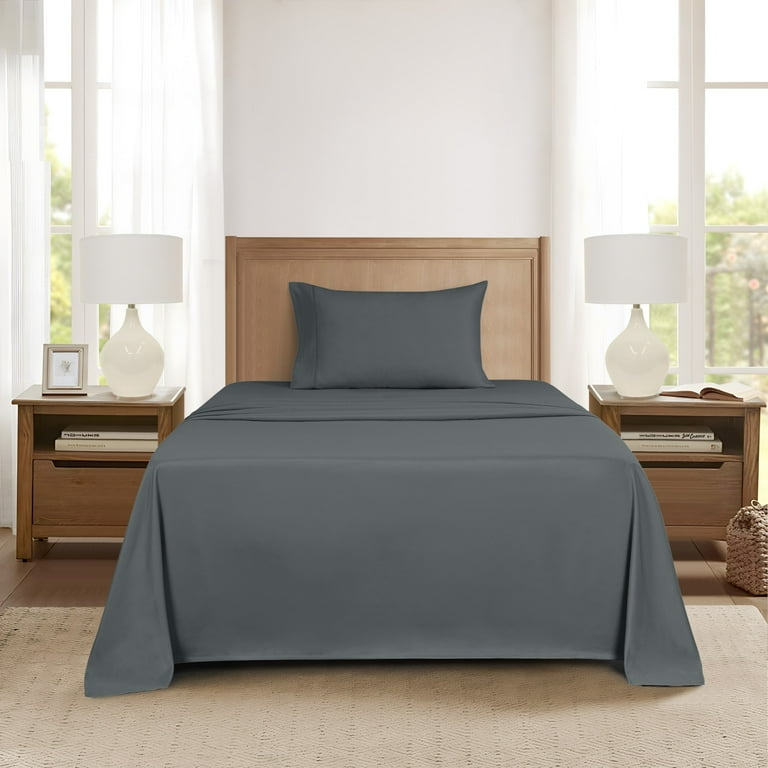 Mainstays Super Soft Microfiber Bed Sheet Set Twin XL Gray 3 Piece