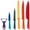 6PC-Red Phoenix Tail Kitchen Knife Set, variant on High-Carbon Stainless Steel Kitchen Knife Set with Block - Chef Knife, Bread Knife, Scissors, Sharpener, Dishwasher Safe, Non-Slip Handle, Gift for Holidays
