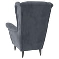 thumbnail image 2 of vidaXL Fauteuil Velours Gris Foncé, 2 of 6