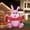 Pink, variant on 4.9 8FT Easter Inflatable Decorations Standing Bunny with Happy Easter Banner Cute Fun Holiday Blow up Party Decorations for Indoor Outdoor Yard Lawn Garden Photo Prop with LED Lights
