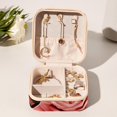 thumbnail image 6 of Rose Travel Portable Square Jewelry Organizer with Ring, Earring, Necklace, and Bracelet Storage - Suitable for Girls and Women, 6 of 6