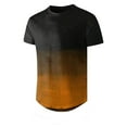 thumbnail image 4 of Njoeus Basic Tops Tee Shirts Mens Mens Big & Tall Workout Tshirts, Men's Short Sleeve Muscle T-Shirt Color Block Summer Tops Gradient Tees Crewneck Casual Gym Shirts S-4Xl Summer Tops for Teens, 4 of 4