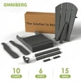 thumbnail image 7 of Omniberg Folding Adirondack Chairs, Plastic Outdoor Patio Chairs with Cup Holder, Wood-Textured with Large Seat for Poolside Backyard Lawn, Gray, 7 of 7