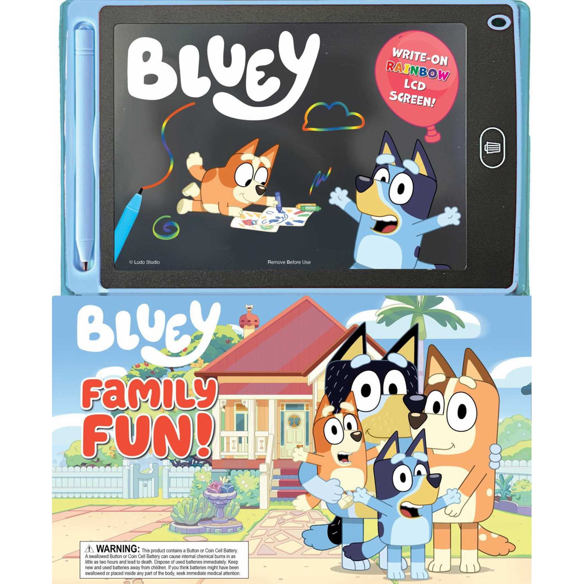 Bluey: Family Fun! - Bluey Toddler Activity, Includes LCD Screen and Stylus, for Kids Ages 3-5 (Board Book)