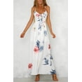 thumbnail image 3 of Vestido de verano para mujer, vestido largo de verano con escote en V, vestido informal, 3 of 8