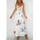 thumbnail image 3 of Vestido de verano para mujer, vestido largo de verano con escote en V, vestido informal, 3 of 8