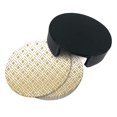 thumbnail image 6 of PAYOHTO Modern Textures Diamond Shapes Premium PU Leather Coasters Set - 6 Stylish Round Drink Coasters with Storage Box for Home and Office Use, 6 of 6