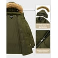 thumbnail image 6 of Soularge Women's Plus Size Winter Coat Warm Puffer Jacket Waterproof Hooded Winter Jacket Army green 2X, 6 of 8
