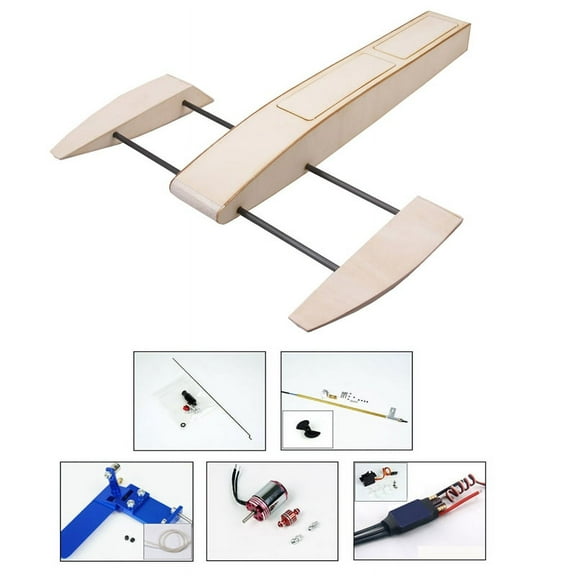 RC Speed Boat Wooden Sponson Outrigger Shrimp Model Kits Radio Remote Control Speedboat,Complete Kit