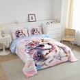 thumbnail image 3 of Unicorn 2 Piece Bedding Sets Cute Unicorn Bedding Set Rainbow Unicorn Comforter, Unicorn Bedroom Decor Teens Cute Reversible Stars Quilt Comforter, 3 of 7