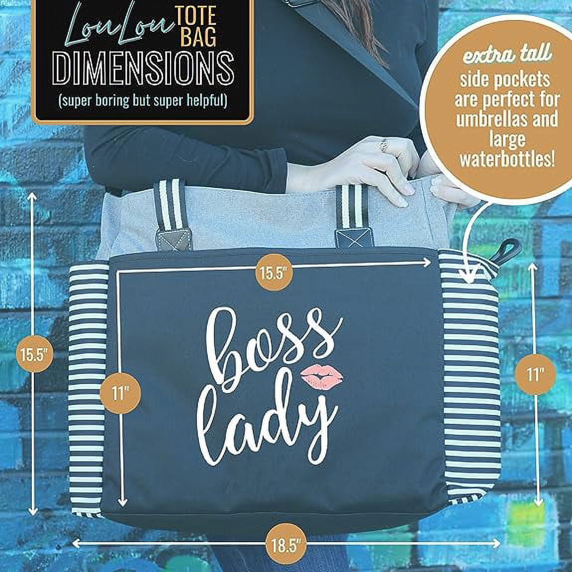  Brooke & Jess Designs Boss Lady Gifts for Women - Zippered  Pocket Canvas Tote Bag for Bosses, Manager, Chaos Coordinator (Boss Lady  Box Gift Box) : Clothing, Shoes & Jewelry