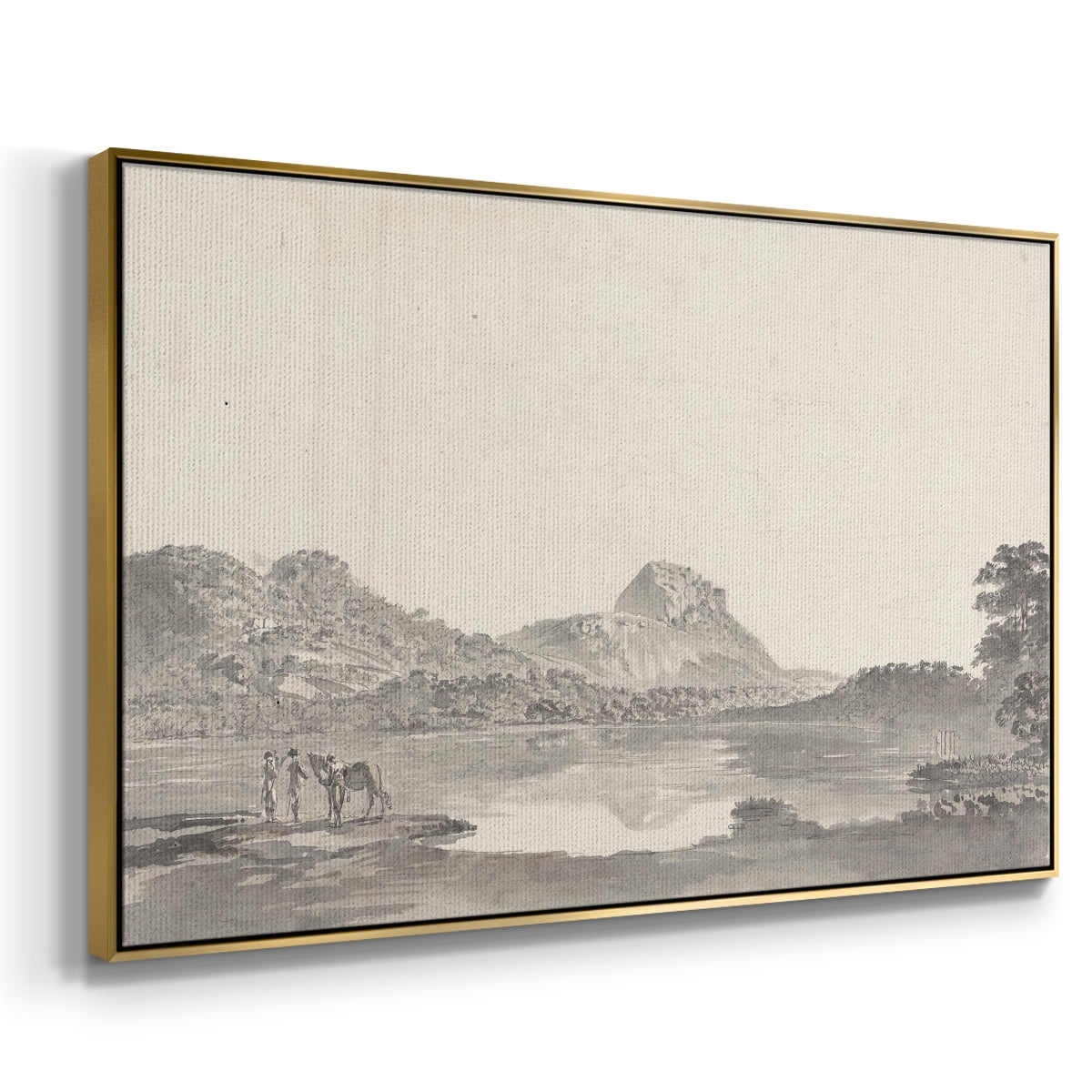 Vintage Landscape-CCCLXXIII By Wexford Home Framed in Gold Wood Gallery Wrapped Canvas 27 in. x 41 in.