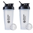 thumbnail image 1 of BlenderBottle Classic Shaker Bottle Perfect for Protein Shakes and Pre Workout, 28-Ounce (2 Pack), Clear/Black, 1 of 5