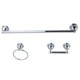 thumbnail image 3 of Kingston Brass  Restoration 3-Piece Bathroom Hardware Brushed Nickel Brushed Nickel Finish, 3 of 5