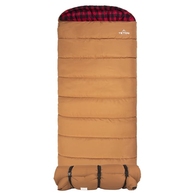 TETON Sports Deer Hunter, Saco de Dormir de 0 Grados para Adultos. Saco de dormir para acampar grande, cálido y cómodo, carcasa de lona resistente TETON para acampar, cazar y climas fríos
