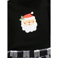 thumbnail image 4 of Seyurigaoka 2Pcs Kids Girls Santa Claus Print Long Sleeve Pullover + Plaid Pleated Skirt, 4 of 7