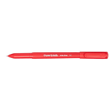 Write Bros. Ballpoint Pen, Stick, Medium 1 Mm, Red Ink, Red Barrel ...