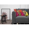 thumbnail image 3 of Ambesonne Sugar Skull Throw Pillow Cover 2 Pack, Colorful Calavera, 24", Multicolor, 3 of 7