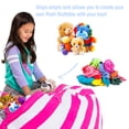 thumbnail image 3 of Posh Creations Bean Bag Stuffable Cover - Toy Organizer, Soft Cover, Kids, 4 ft, Pink Stripes, 3 of 3