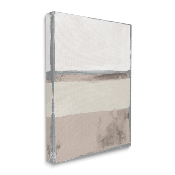 Stupell Industries Grey Blocked Abstraction Industrial Muddy Earth Tones Industrial Painting Gallery-Wrapped Canvas Print Wall Art, 36 x 48, Design by Smith Haynes