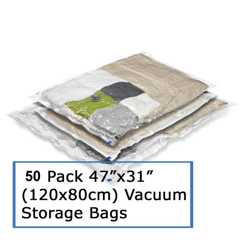 50 Pack Premium Jumbo Extra Large Vacuum Seal Zipper Space Saver Big  Storage Bag Wholesale Deal 