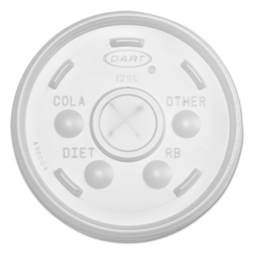 Plastic Lids for Foam Cups, Bowls and Containers, Flat with Straw Slot, Fits 6-14 oz, Translucent, 100/Pack, 10 Packs/Carton Plastic Lids for Foam Cups, Bowls and Containers, Flat with Straw Slot, Fits 6-14 oz, Translucent, 100/Pack, 10 Packs/Carton