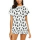 thumbnail image 1 of Conjunto de pijama corto para mujer con estampado de Scottish Terriers LKS3015, 1 of 4