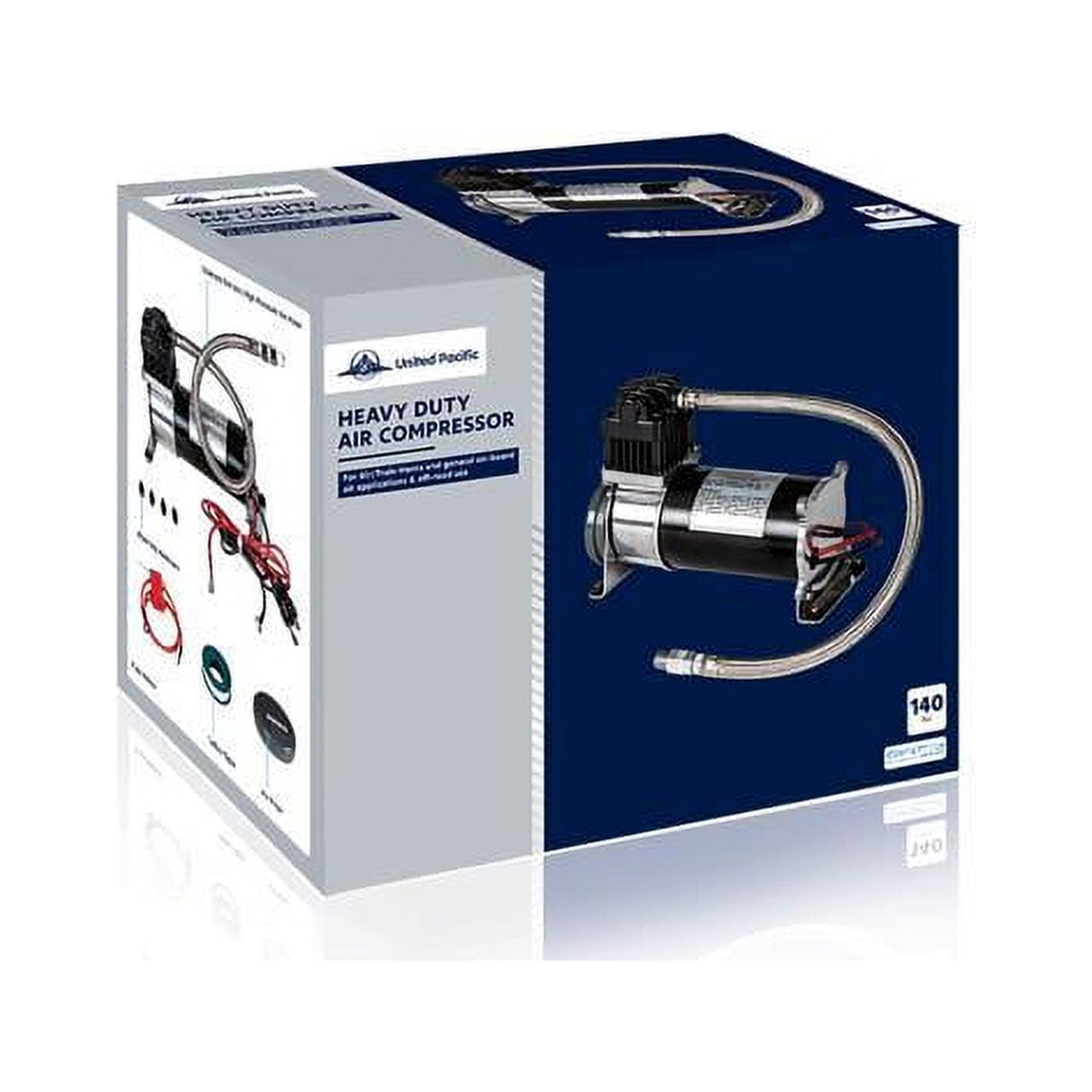 United Pacific 12V 140 PSI Heavy Duty Air Compressor - Competition Series 46156