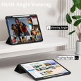 thumbnail image 4 of Soft TPU Tri-Fold Flip Cover for iPad Air 13" M2/M3/M4 / iPad Pro 12.9" 4/5/6 Gen, Slim Smart Case with Apple Pencil Slot Auto Sleep Wake, Black, 4 of 7
