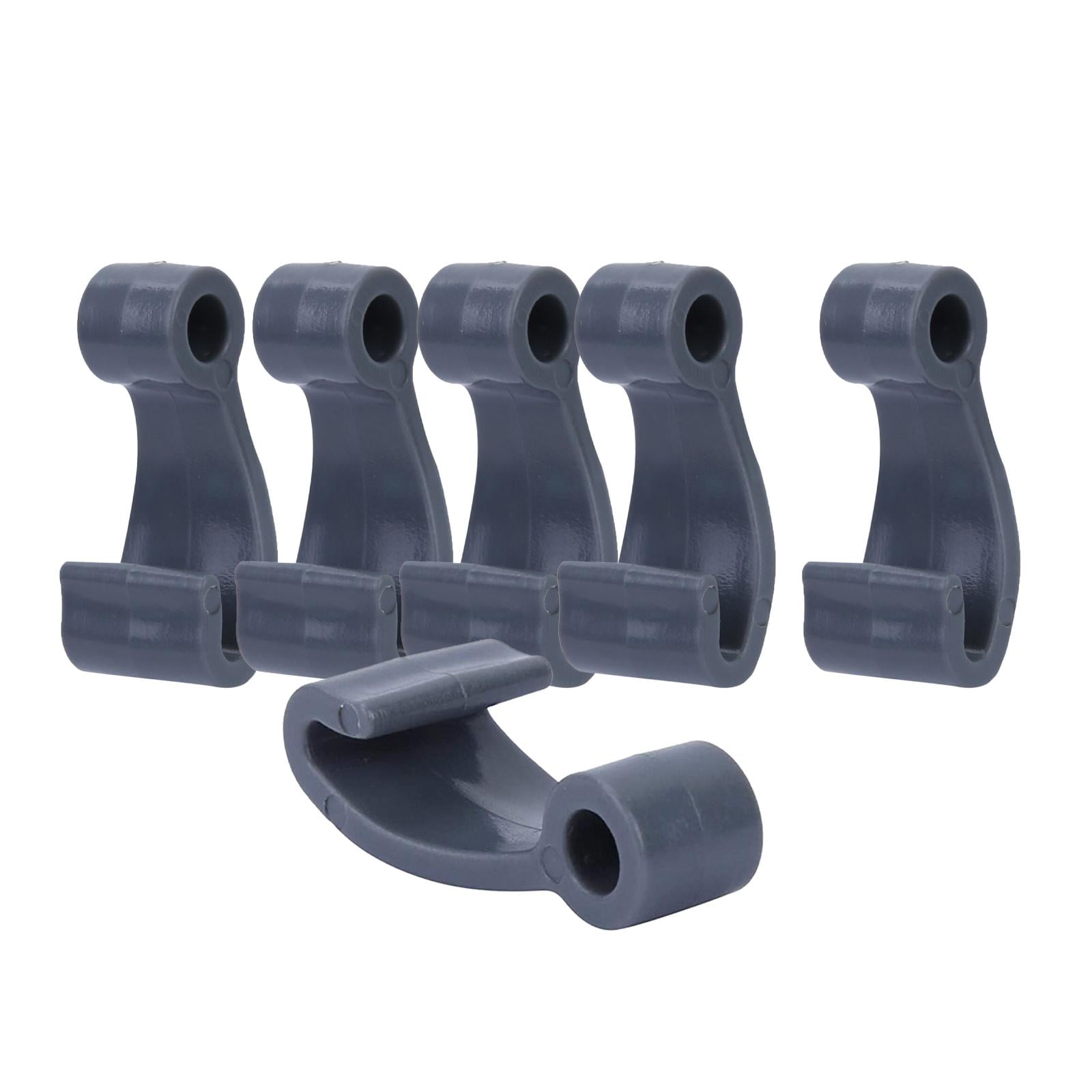 harayaa 3x 6 Pieces Bungee Shock Cord Hook J Hooks Multifunctional Kayak Attachments Black Lashing Hooks for Kayaks Accessories Paddle Canoe Repair