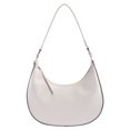 thumbnail image 1 of Bolso Hobo Elegante Cuero PU Bolso Media Color Sólido Gran Capacidad (blanco), 1 of 9