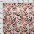 thumbnail image 2 of oneOone Cotton Jersey Dark Peach Orange Fabric Flower Watercolor Diy Clothing Quilting Fabric Print Fabric By Yard 58 Inch Wide, 2 of 4