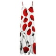 thumbnail image 5 of Modern Black and Red Flowers and Petals Sleeveless Dress summer dresses for women Woman clothing Summer skirt, 5 of 6