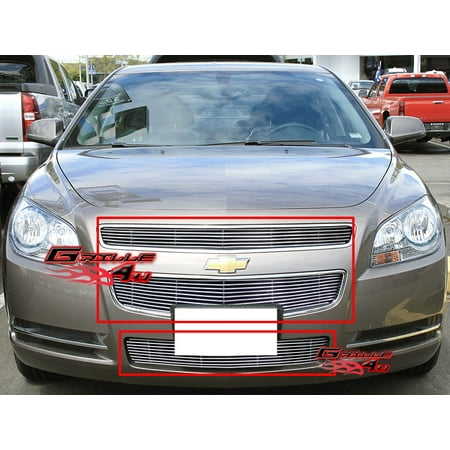Aluminum Grille Billet Car Grill - Fits: 2008-2012 Chevy Malibu Billet Grille Grill Combo Insert #C61015A