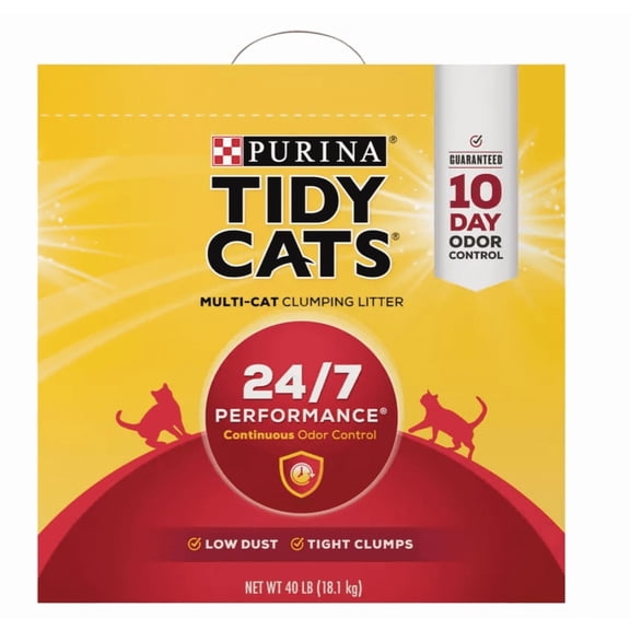Tidy Cats Scoop 24/7 Performance Continuous Odor Control for Multiple Cats Cat Litter 40 lb