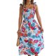 thumbnail image 3 of Vestidos de Verano para Mujer 2025, Vestido Informal con Tirantes Finos, Volantes, Plisado y Estampado Floral Fluido Azul M, 3 of 10
