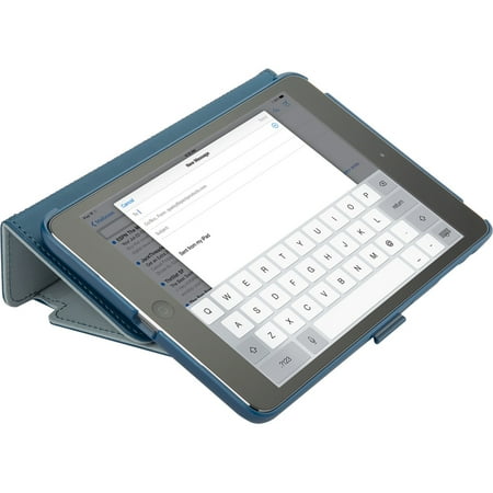Speck - StyleFolio Case for Apple® iPad® mini, iPad mini 2 and iPad mini 3 - Deep Sea Blue/Nickel Gray
