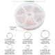 thumbnail image 4 of 1 Box Iron Jump Rings Set Mixed Sizes Open Jump Rings Round Ring Rose Gold 18~21 Gauge 4~10x0.7~1mm Inner Diameter: 2.6~8mm 10g/size 6 sizes about 1000pcs/box, 4 of 6