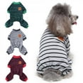 thumbnail image 2 of Promotion Clearance!Striped Pet Pajamas for Dogs Costume Dog Jumpsuit Puppy Clothes Dog Coat for Pomeranian Dogs Clothing Pet Shirt Chihuahua, 2 of 6