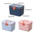thumbnail image 4 of First Aid Box Plastic Storage Container Medicine Organizer Handheld First Aid Large Capacity Home Travel Emergency Kit Case Supplies Light pink, 4 of 9
