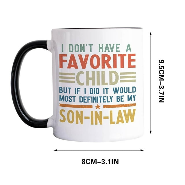 Hyknon Cooking Utensils Kitchen Accessories Vintage I Don't Have Favorite Child Daughter Mug for Kitchen Restaurant Home