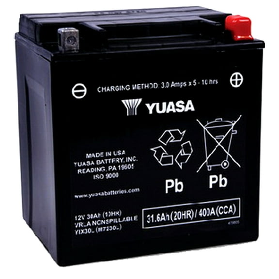 Yuasa Maintenance Free YIX30LPW 12 Volt Battery YUAM7230LPW