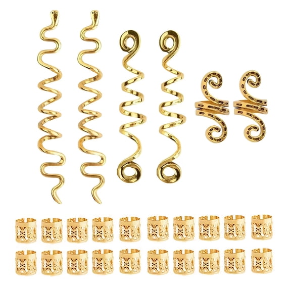 LAPTOM MAX Hair Jewelry for Braids and Locs,26Pcs Gold Jewelry Set Hair Charm for Women