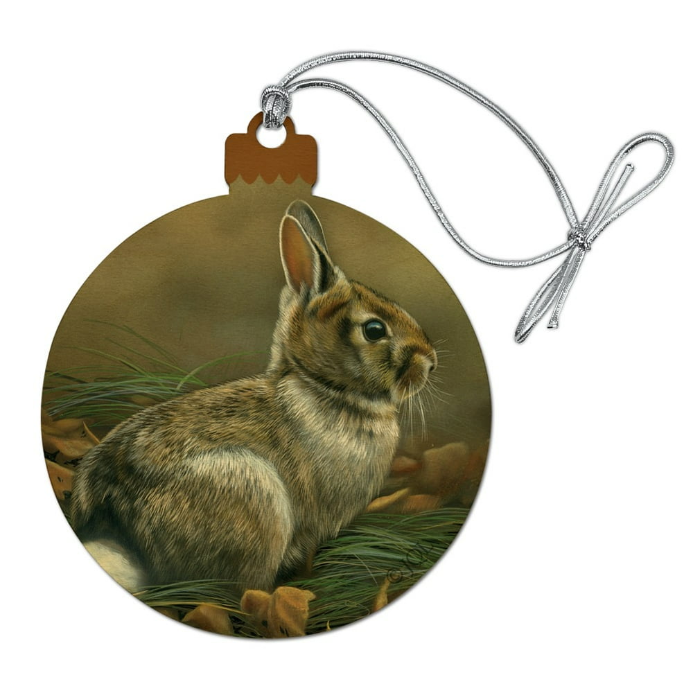 Cottontail Rabbit Bunny Wood Christmas Tree Holiday Ornament Walmart