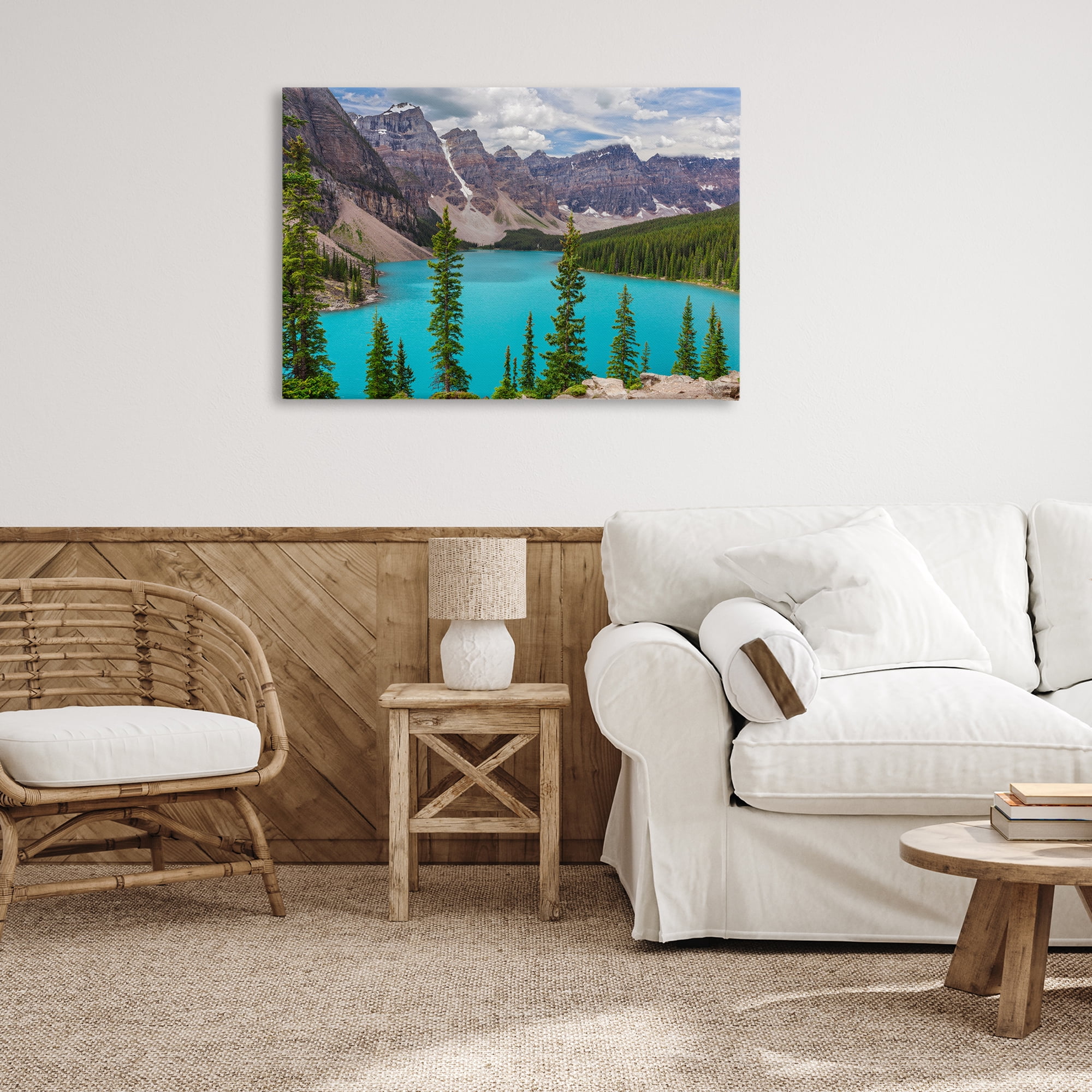 Stupell Industries Vivid Blue Valley Pond Landscape & Nature Photography Wrapped Canvas Art Print Wall Art, 36 x 24