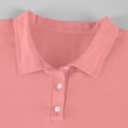 thumbnail image 6 of Men Casual Polo Shirt Short Sleeve Classic Fit Solid Color Shirt with 3-Button Lapel Collar for Work or Everyday Style, 6 of 6