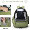 thumbnail image 3 of Cat Backpack Carrier for Cats and Small Dogs, Breathable Cat Bubble Backpack, Airline Approved Pet Travel Carrier for Hiking Camping Outdoor(Green), 3 of 14