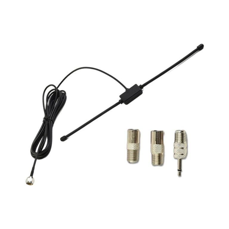 DAB FM Radio Antenna FM Dipole Aerial Audio Plug Connector for Stereo  Receiver 