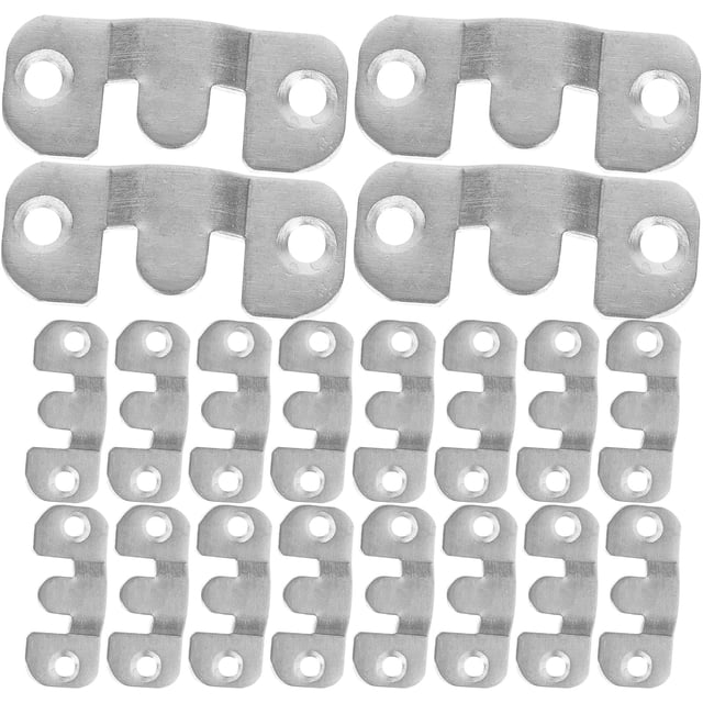 KAKOWELY 16 Pairs Heavy Duty Picture Hangers Interlocking Photo Frame Hooks Mounting Hooks,1.73"X0.75"X0.08"