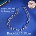 thumbnail image 5 of Genuine S925 Sterling Silver Tennis Chain Link Bracelet Women Fashion Jewelry, 5 of 9